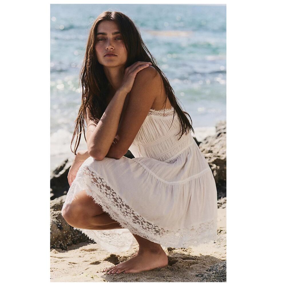 NEW Free People So in Love Slip Minidress Size Medium - Picture 2 of 13
